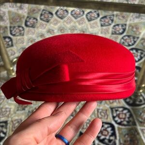 Vintage Elegant Red Women's Hat
